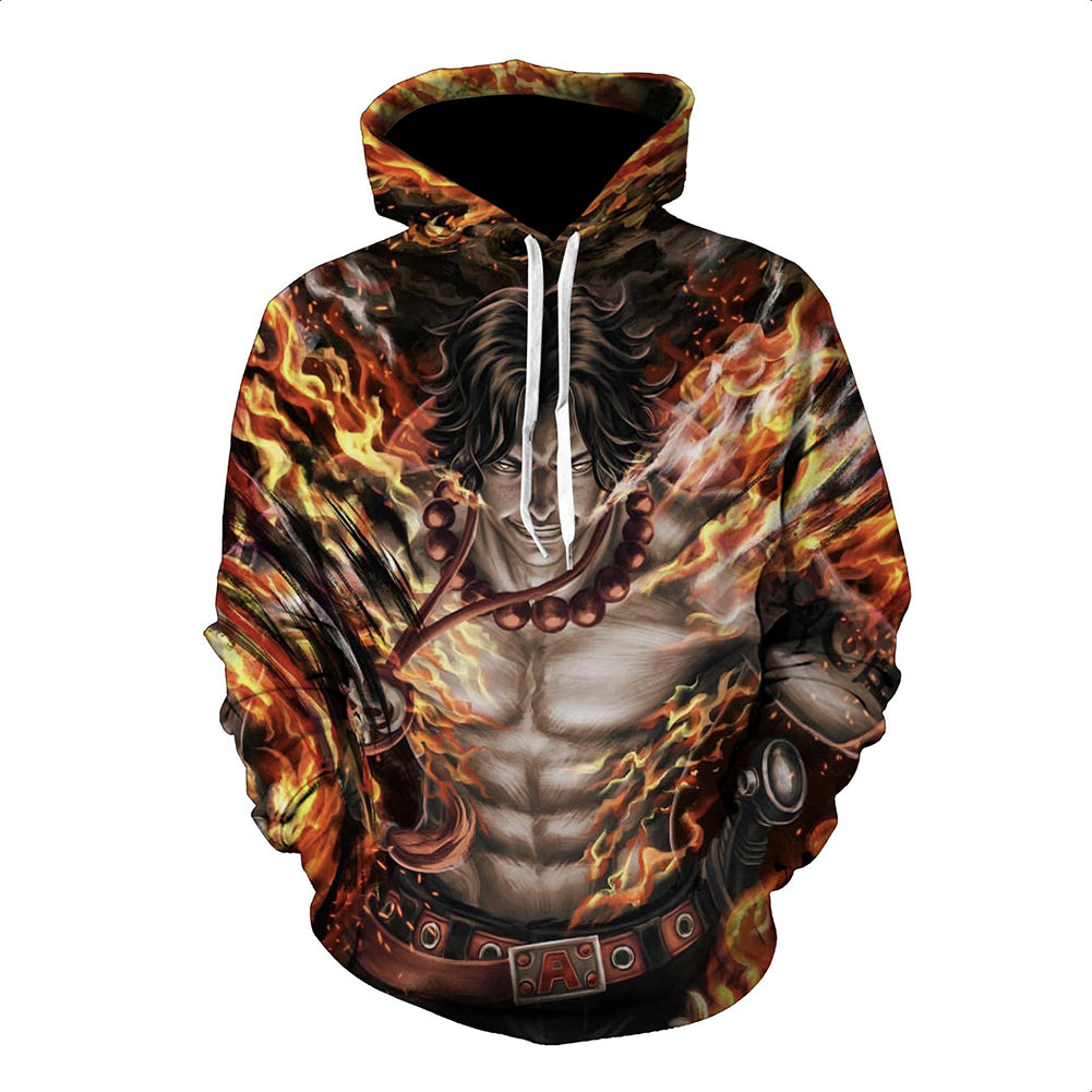 One Piece Hoodie | Ace Pullover Hoodie | Cosplay Costume | Anime ...