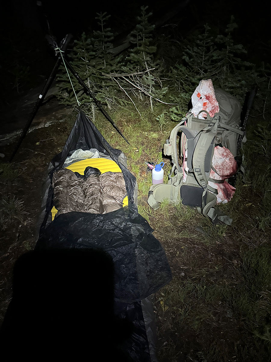 Bivy Camp During An Elk Packout