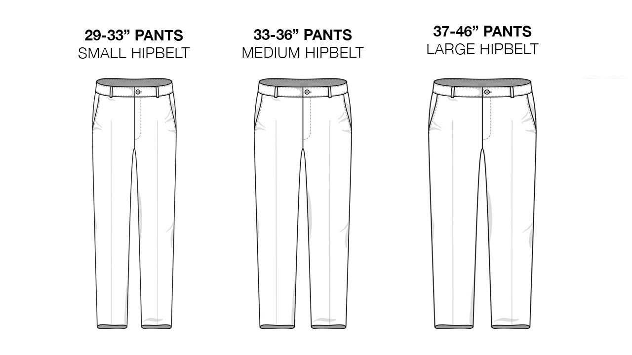 Hipbelt Size Chart