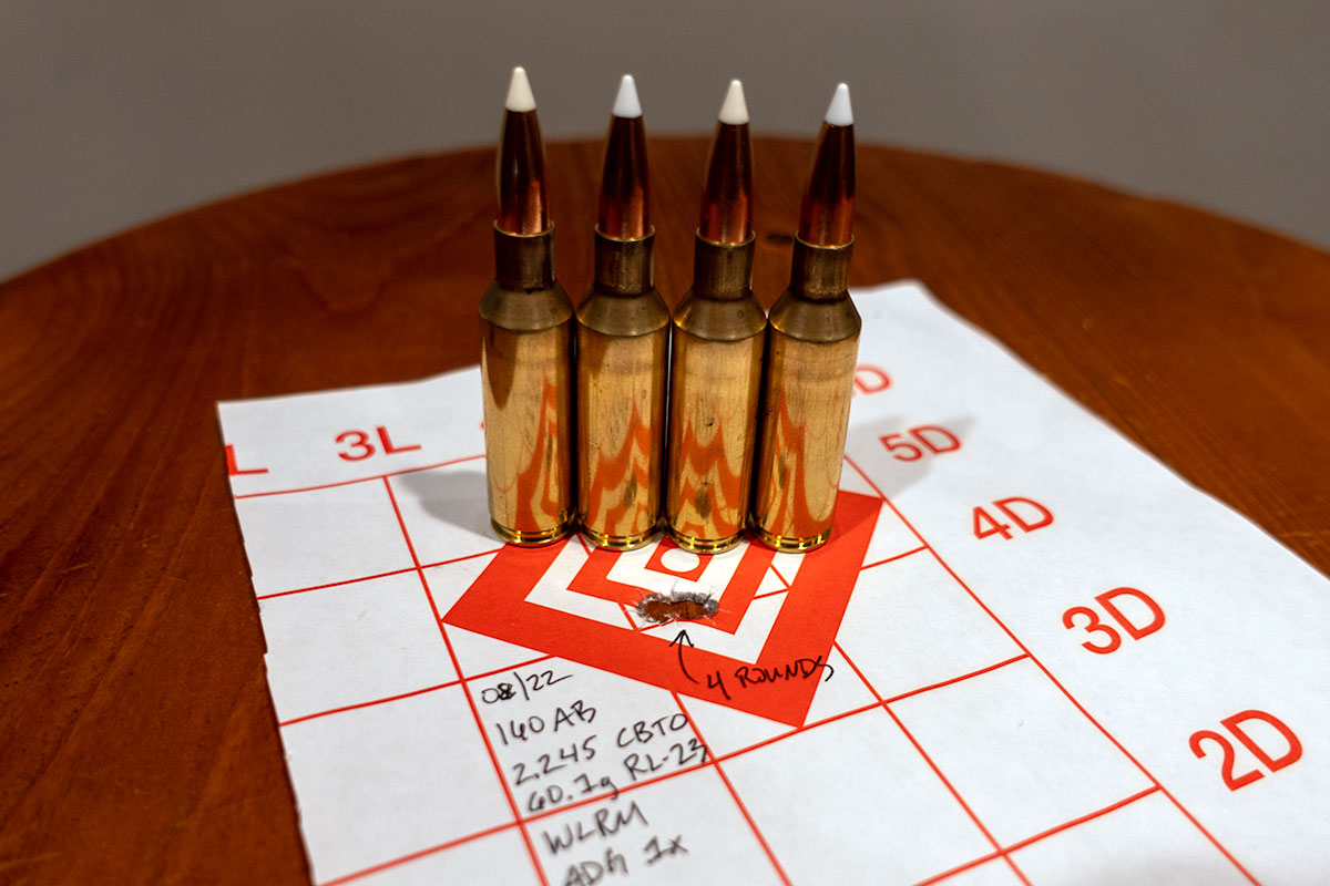 4-Round Group with 160 Nosler Accubonds