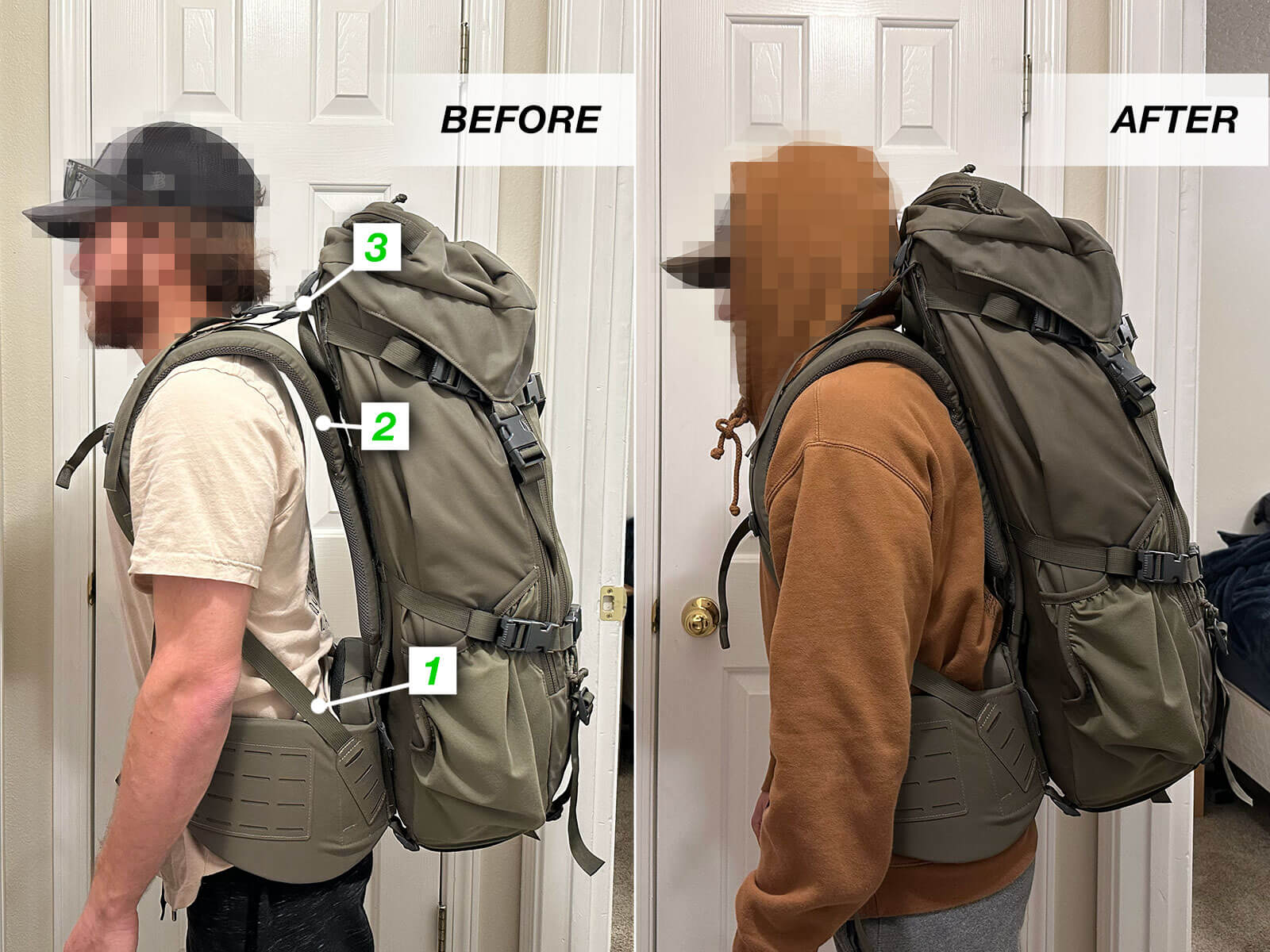 Before & After Pack Fit Photo