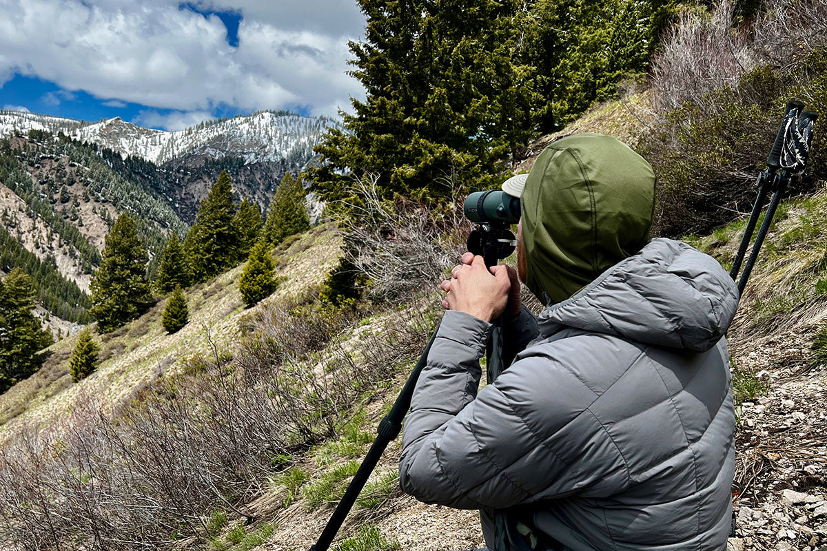 Puffy Jacket Provides Warmth for Glassing