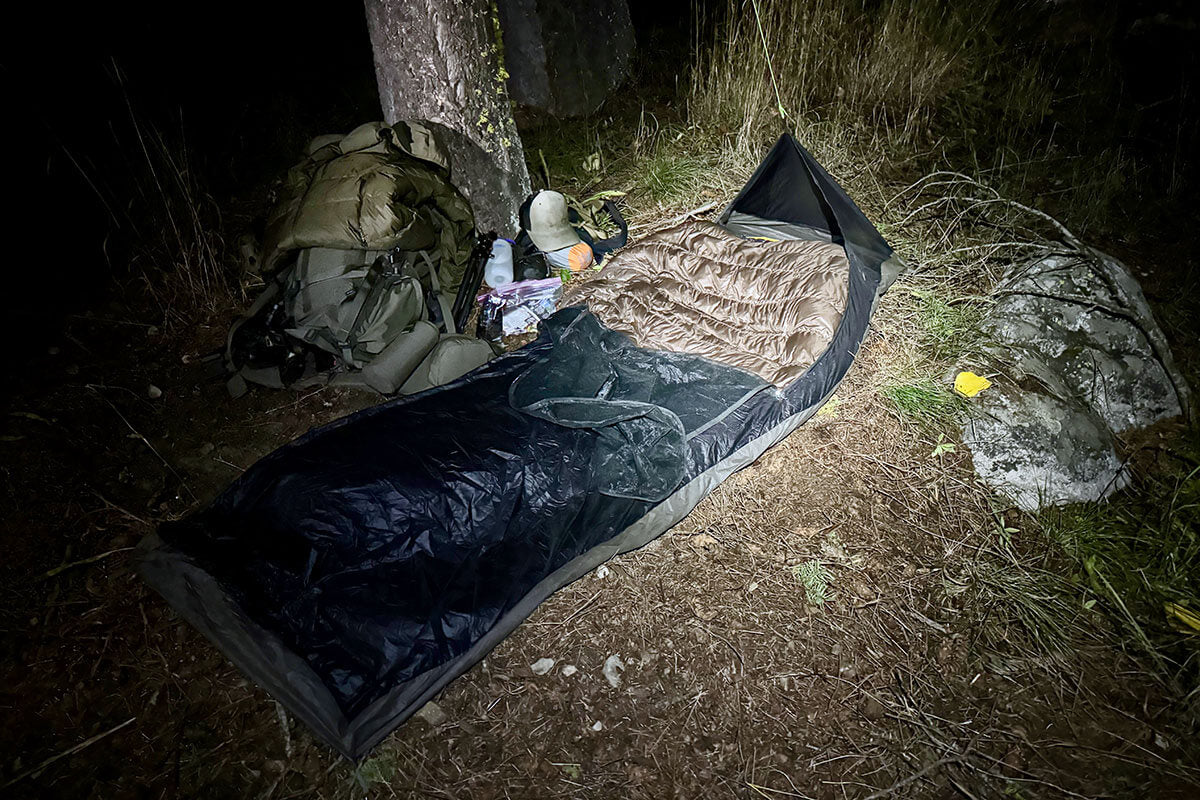 Bivy Camp at Night