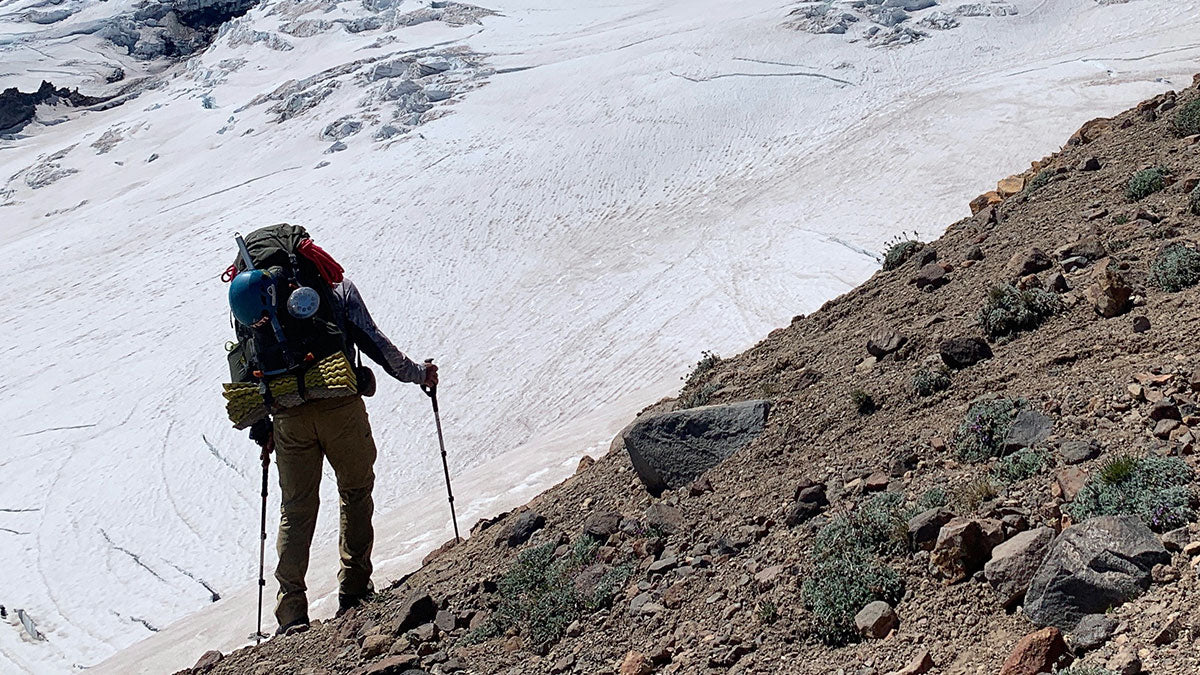 An Exo Pack on a Summit Approach of Mount Rainier