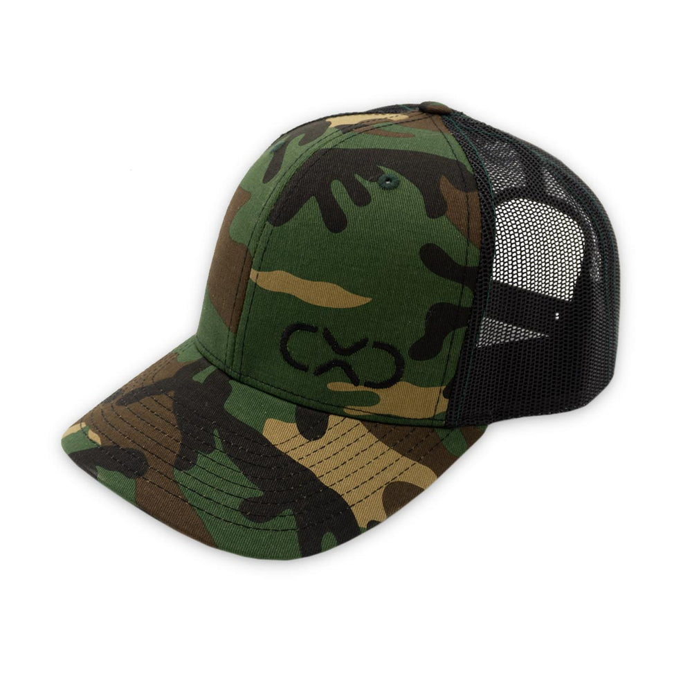 woodland camo snapback