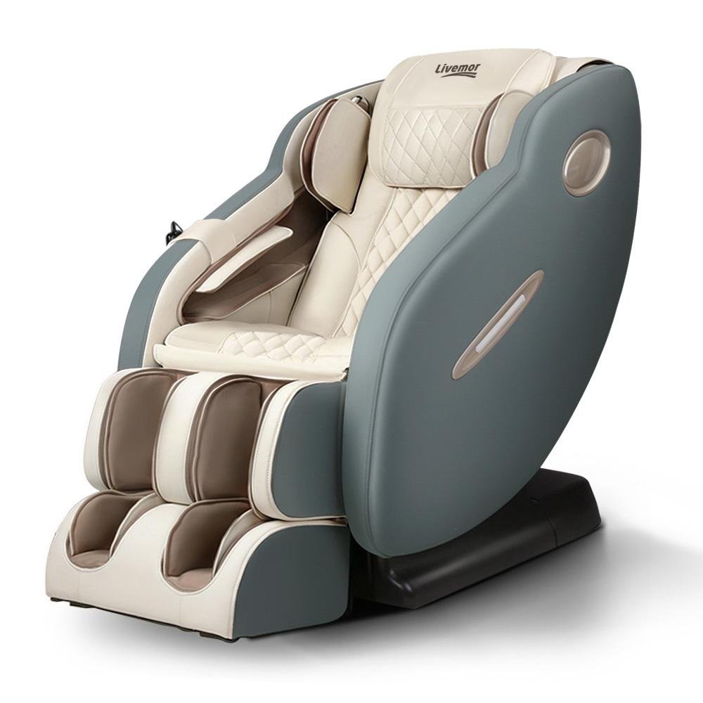 3D Electric Shiatsu Massage Chair - Full Body Zero Gravity - Navy Crea