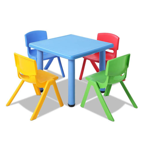 5 Piece Kids Table and Chair Set - Blue