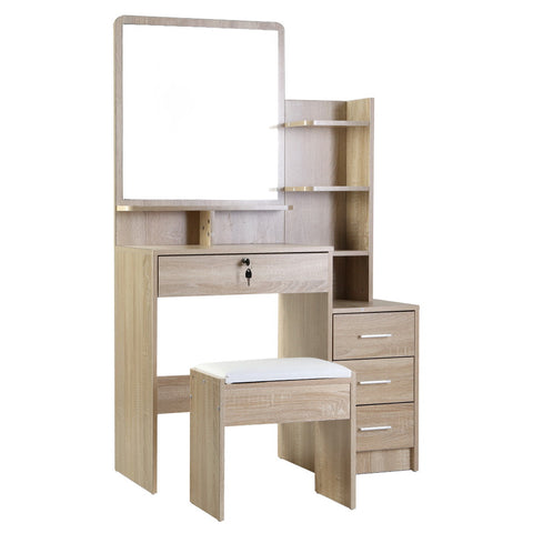 Dressing Table and Stool Set - Oak