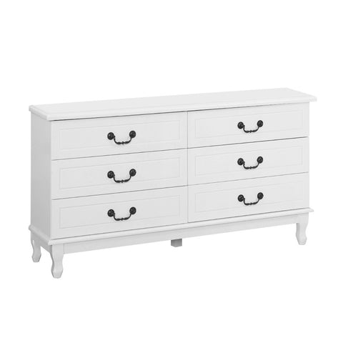 6 Chest Of Drawers French Provincial - White