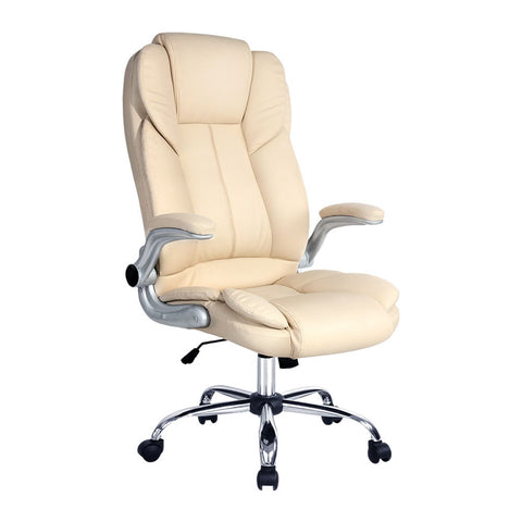 PU Leather Executive Office Chair - Beige