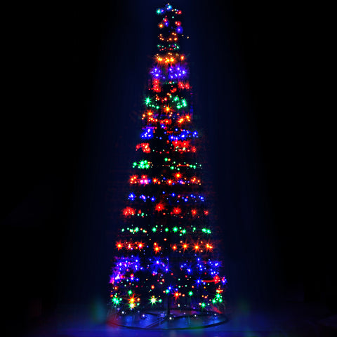 12FT Solar-powered LED Christmas Tree - 8 Light Modes