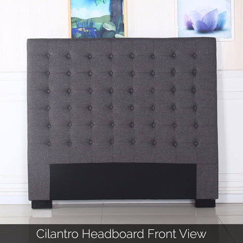 Cilantro Headboard - Double Size - Charcoal