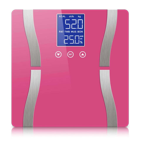 Digital Body Fat Scale - LCD - Pink
