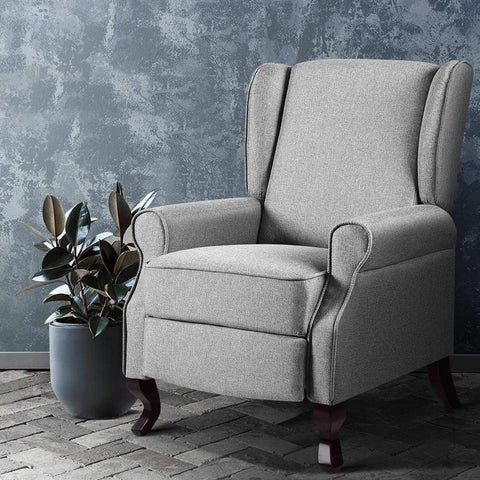 Luxury Lounge Armchair - Fabric Grey