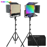 GVM RGB LED Studio Video Light Bi-Color Soft 2-Light Panel Kit 50SM-2L (US Warehouse in stock,  CN warehouse out of stock)"