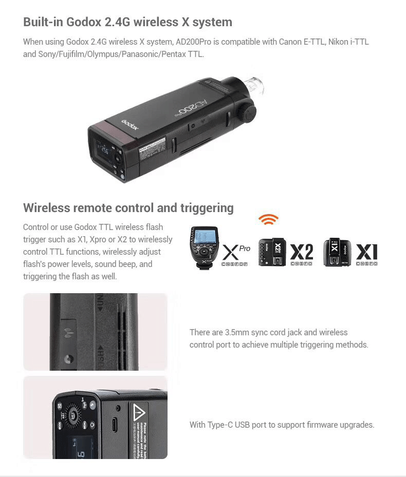 PSE認証取得日本語説明書付き】Godox AD200 ポケット TTL スピードライト フラッシュ ポータブル ミ・・・ 