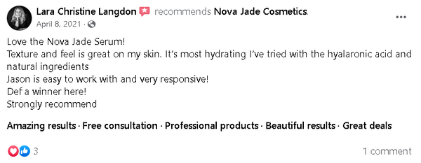 Nova Jade Cosmetics Reviews