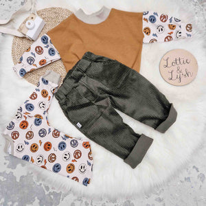 korean style kids cord trousers