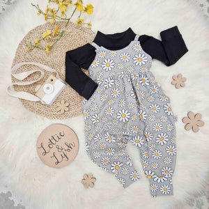 daisy print girls summer romper