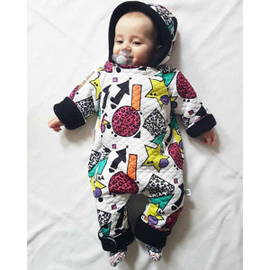 80's nostalgia retro reversible baby pramsuit