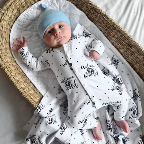 Welcome to the world new baby boy romper