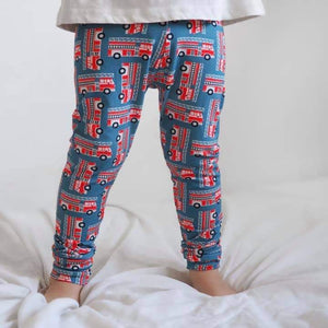 fire engine printed toddler leggings