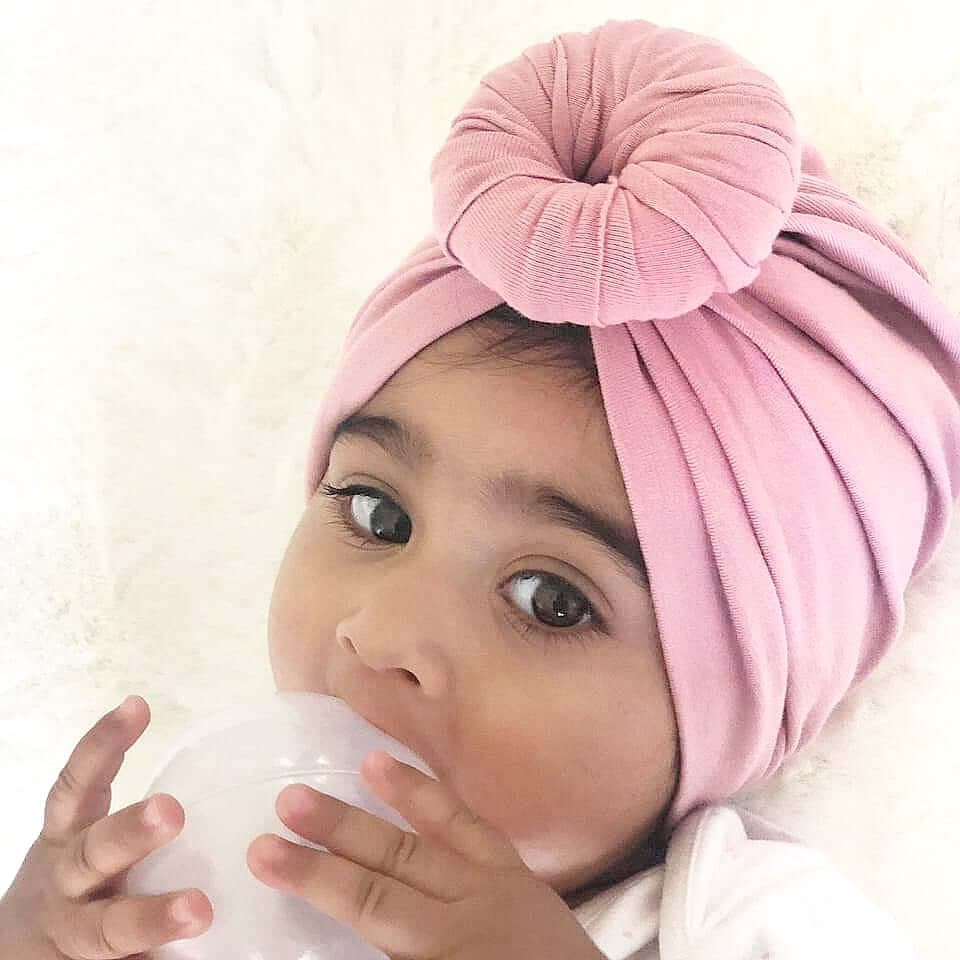 baby pink turban