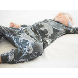 organic baby romper - elephants by bayridgecaskandkeg