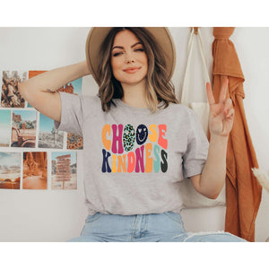 Women's 'Choose Kindness' slogan printed t-shirt by bayridgecaskandkeg