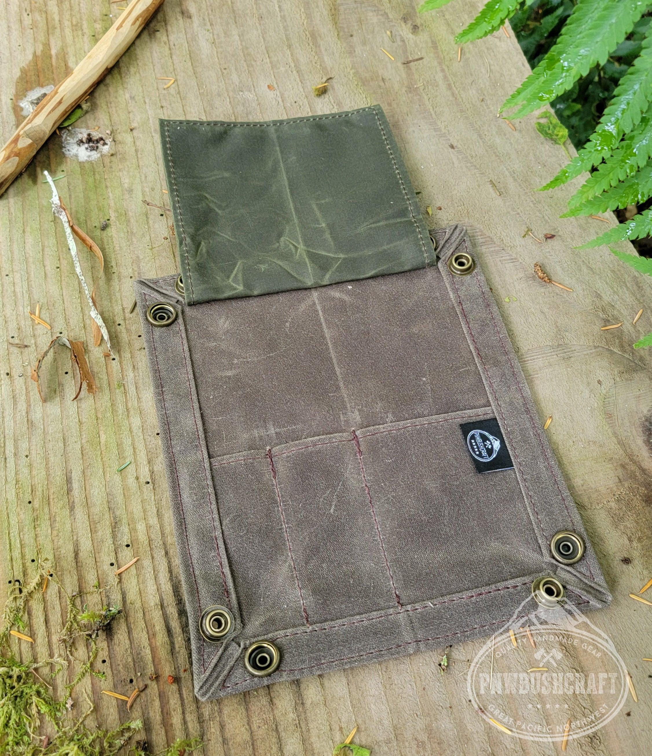 EDC Pipe and Accessories  Waxed Canvas Travel Tray for your Gear - Made to Order