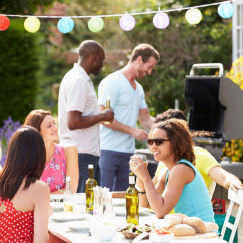 people having a bbq for some summer fun in the garden
