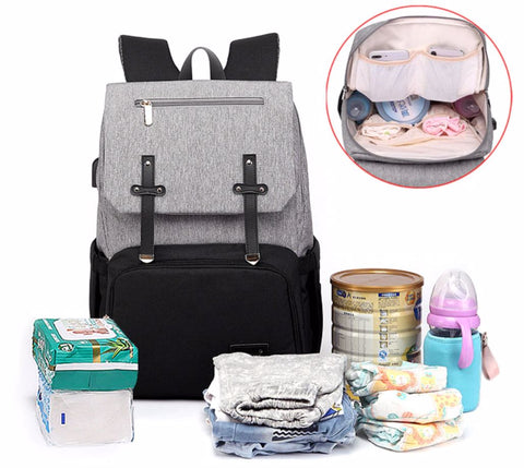 FAMICARE Diaper Bag With USB Port - Large Capacity - The Store Bags