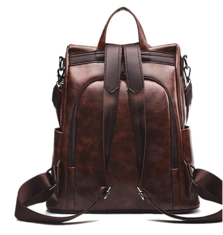 L&M Leather Handbag Backpack Convertible - Back View - The Store Bags