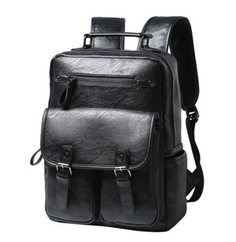 Masson Men's Professional Leather Backpack - Front View - The Store Bags