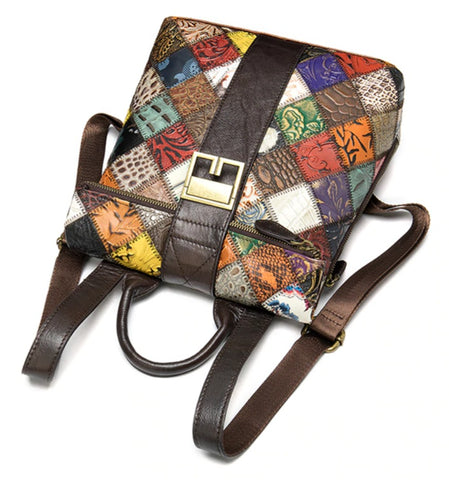 TSB Patchwork Backpack - Top View - The Store Bags