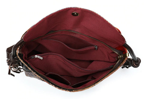 TSB Patchwork Leather Backpack - Interior View - The Store Bags