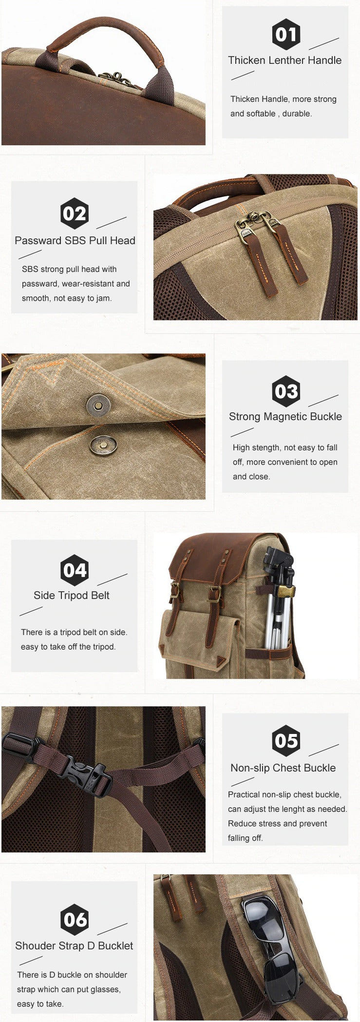 TSB Retro Camera Backpack - Features - The Store Bags