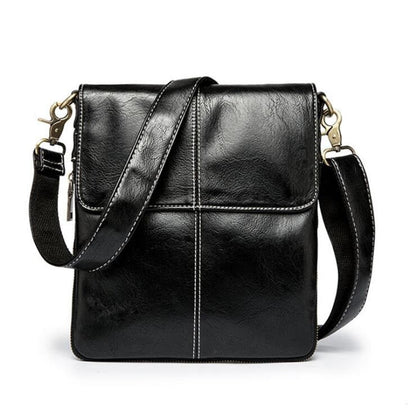Vertical Leather Laptop Bag ERIN The Store Bags Black 