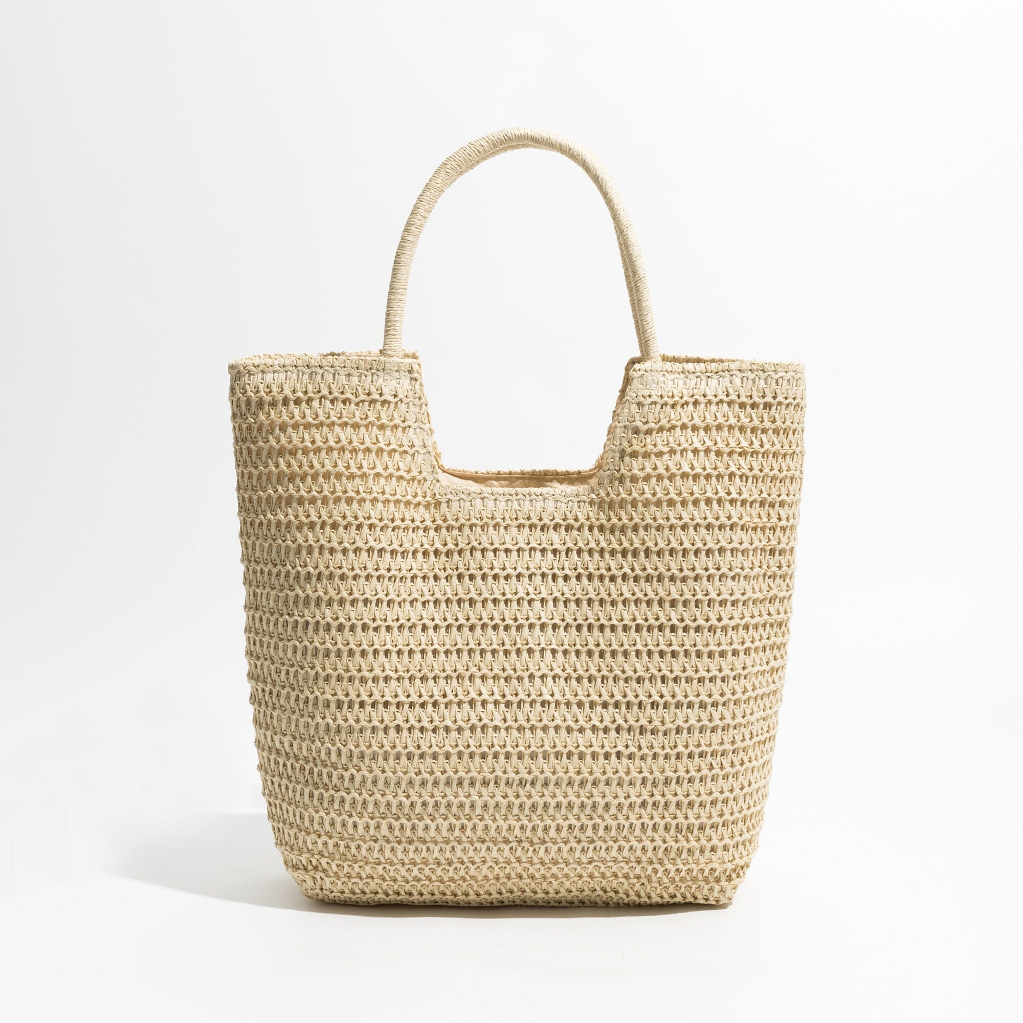 Women's Straw Tote Bag With Zipper | The Store Bags