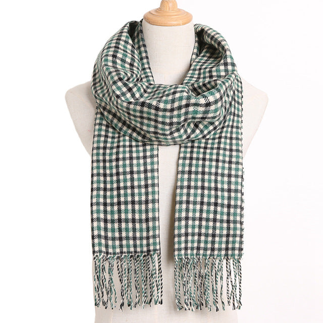 patterned cashmere scarf