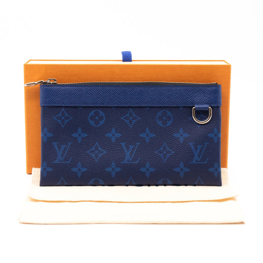 Pre-owned Louis Vuitton Discovery Pochette Monogram Pacific Taiga