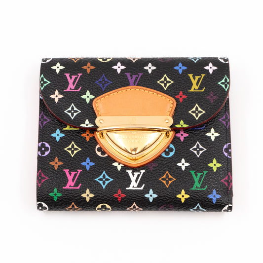 Louis Vuitton Louis Vuitton Joey White Multicolor Canvas Wallet