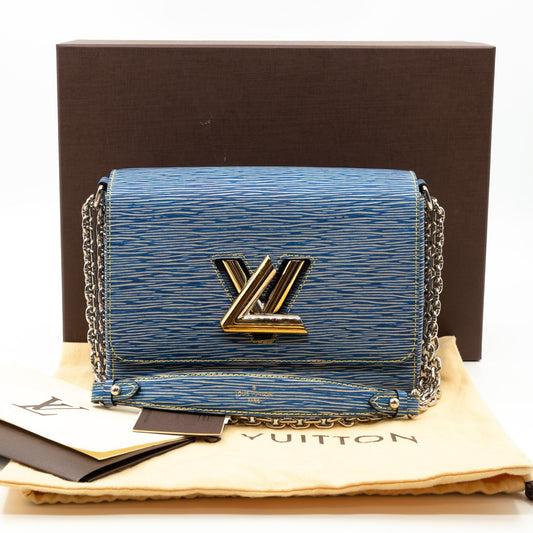 Louis Vuitton S/S 2015 Twist Chain Epi Denim Leather Wallet ○ Labellov ○  Buy and Sell Authentic Luxury