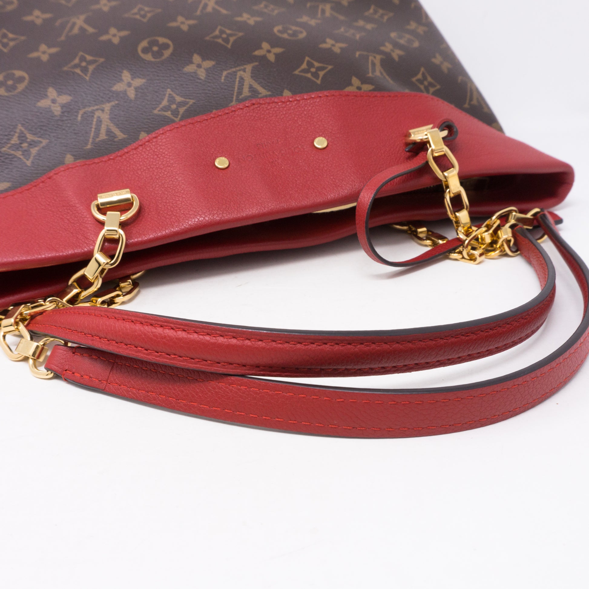 LOUIS VUITTON Pallas Monogram Canvas 2Way Shoulder Bag Cerise-US