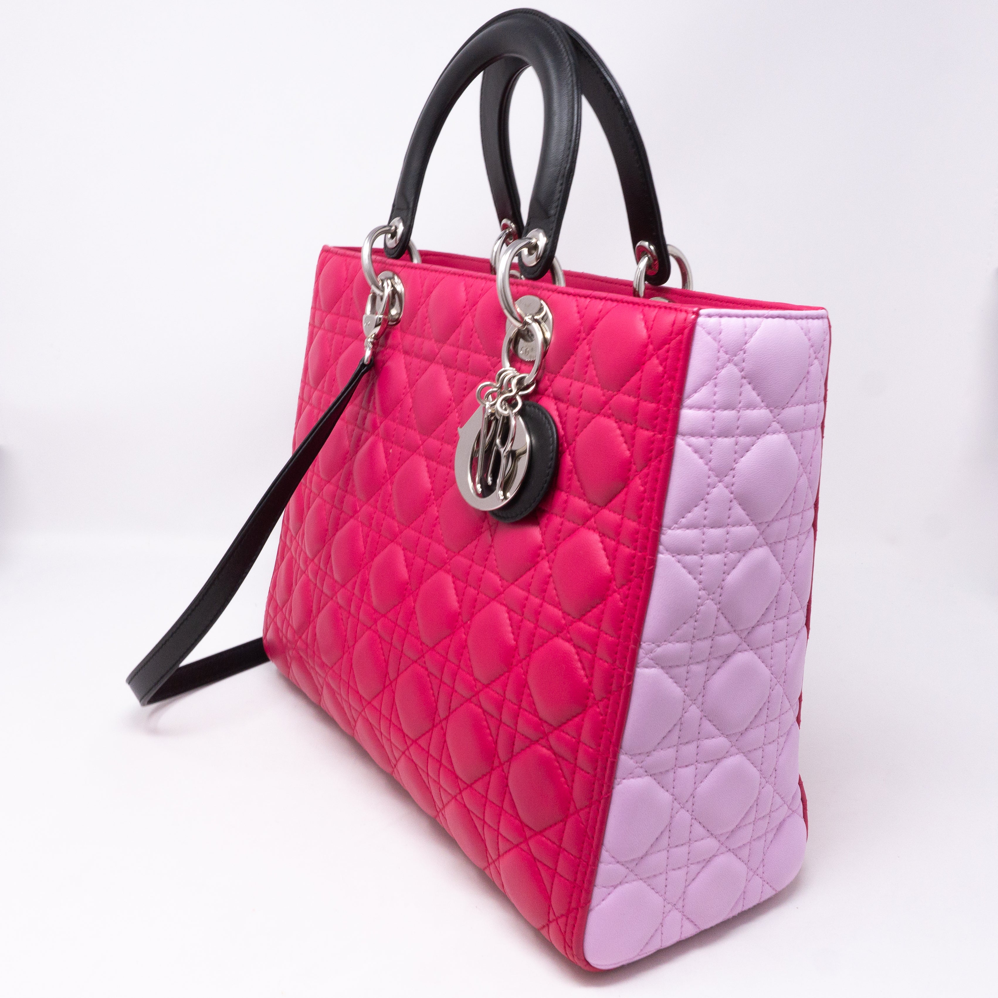 Sell Christian Dior Tricolor Medium Lady Dior Bag  Soft PinkLight  PurpleMulticolor  HuntStreetcom