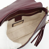 Soho Flap Chain Bag Burgundy Leather