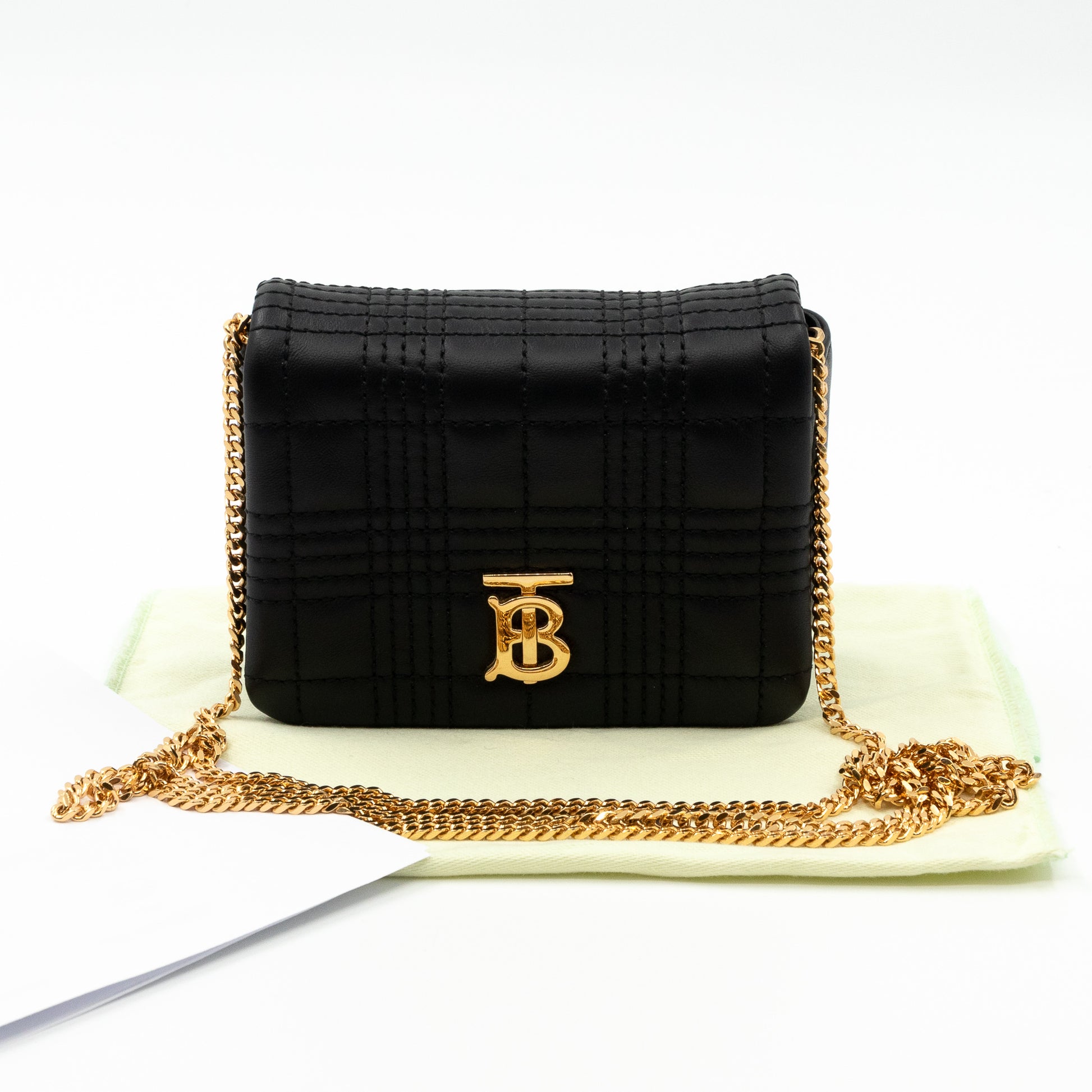 Burberry – Burberry Micro Quilted Lola Shoulder Bag Black Leather – Queen  Station