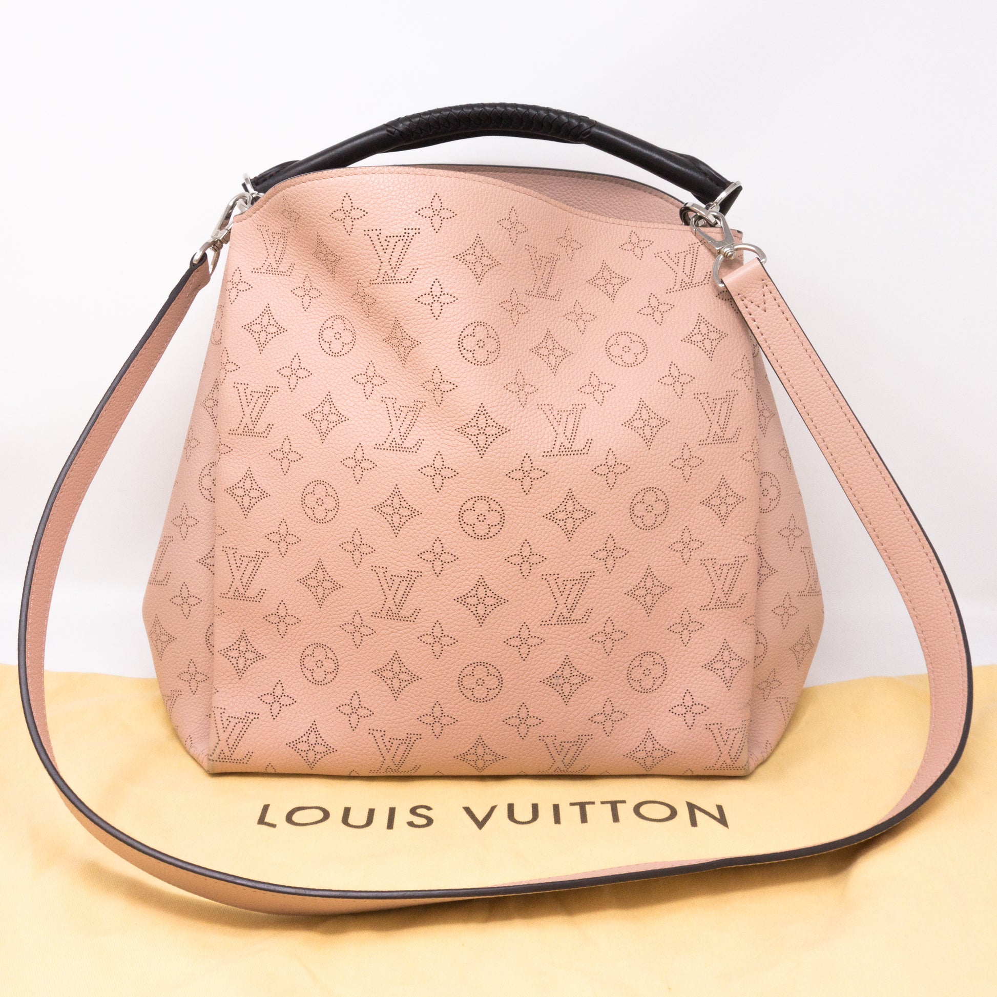 Louis Vuitton Babylone Monogram Mahina Pm Pink