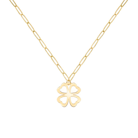 Gold Shamrock Necklace, Gold Clover, Dainty Gold Necklace, Shamrock Necklace,  4 Leaf Clover Necklace, Gold, Shamrock, Dainty, Minimalist - Etsy