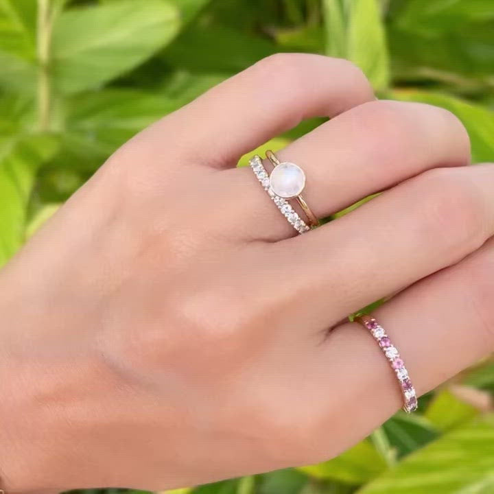 moonstone 14k gold ring